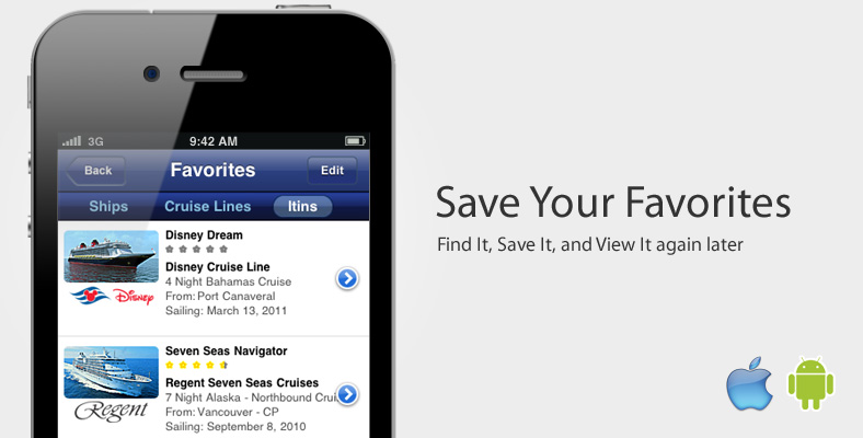 iCruise Cruise Finder iPhone App.